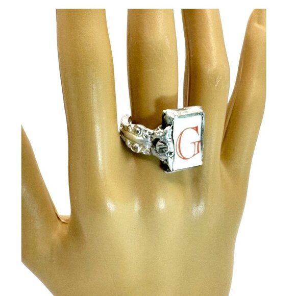 Peter Rabbit Alphabet Broken China Ring & 1847 Rogers Bro 3X SP Spoon Handle 7.5 - Picture 3 of 17